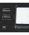 15W LED solcellsstrålkastare med solpanel - 4000K, 3.7V, IP65, inkl. fjärrkontroll, arbetslampa, utomhus