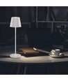 1,5W LED bordslampa, touch dimbar - 5V, IP54, 3000K, sandvit, trådlös laddning, laddningsbar