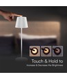 1,5W LED bordslampa, touch dimbar - 5V, IP54, 3000K, sandvit, trådlös laddning, laddningsbar