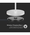 1,5W LED bordslampa, touch dimbar - 5V, IP54, 3000K, sandvit, trådlös laddning, laddningsbar