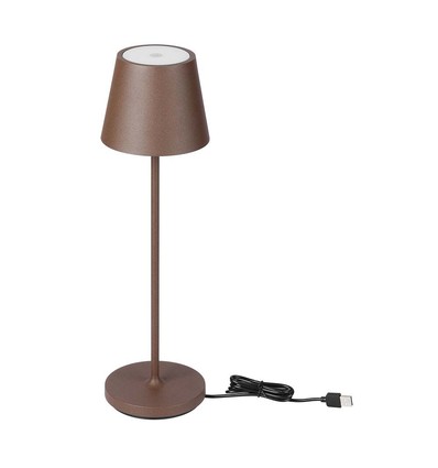 1,5W LED - Bordslampa, Touch, Dimbar, 3000K, IP54, Sand Corten Hus