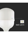 T140 LED Glödlampa 50W E27 - 6500K, med E40 Ring, Plast