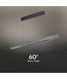 36W LED linjär pendel med Samsung LED - Matt grå, 120cm, CCT, 3-i-1 färg, IP20