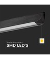 36W LED Linjärt Hängande Pendelarmatur - Samsung, Diffusor Typ 3i1, Svart.