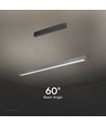 36W LED linjär pendelarmatur, 3IN1 CCT - 2880lm, matt grå, Samsung LED, inkl. wireupphängning