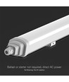 150cm 48W vattentät komplett LED-armatur - Samsung, IP65, 6500K