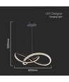 40W LED designer pendellampa, Ø60cm - 3-i-1 CCT, 4800lm, svart, IP20