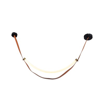 12W Designer taklampa - 1440lm, L166cm, metall, brun