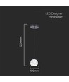 LED designer pendellampa - vit, med G9 sockel