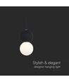 LED Designer Pendellampa G9 - Svart + Vit Hus