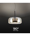 6W LED Pendel - Designerlampa, 3000K, Metall+Glas, Hem