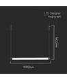 LED Designer Hänglampa - 3000K, Svart+vit, Hus