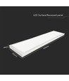 40W LED bakgrundsbelyst panelarmatur - Samsung-chip, 1200x300mm, 4000K.