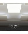 62x62 LED-panel, 36W - 117lm/W, neutralvit, vit kant, bakbelyst