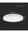 18W LED Dome Ljus - Samsung Chip, 3000K, Rund, Vit Ram, IP44.