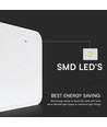 V-Tac 18W LED taklampa - Samsung Chip, 25 x 25cm, vit kant, IP44, inkl. ljuskälla