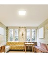 48W fyrkantig LED taklampa - 42 x 42cm, IP44, vit kant, Samsung chip, 5 års garanti