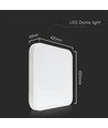 48W fyrkantig LED taklampa - 42 x 42cm, IP44, vit kant, Samsung chip, 5 års garanti