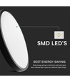 18W LED Dome Ljus - Samsung Chip, 4000K, Rund, Svart Ram, IP44