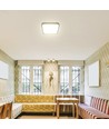 48W fyrkantig LED taklampa - 42 x 42cm, IP44, svart kant, Samsung chip, 5 års garanti