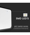 48W LED sensorlampa, 42x42cm - Samsung Chip, IP44, svart kant, 3000K, 5 års garanti