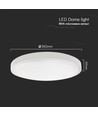 24W LED sensorlampa med Samsung chip - Ø35cm, IP44, vit kant, inbyggd mikrovågssensor