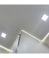 3W 9x9cm kvadratisk LED infälld panel - 110lm/W, 3000K, Hål: Ø7,5-8 cm, Mått: 9x9 cm, Samsung LED chip