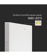 12W kvadratisk LED taklampa - 1200lm, 16,7 x 16,7 cm, 3000K, vit kant, inkl. ljuskälla