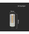 3,2W G4 LED lampa, 12V - 385lm, Samsung LED chip, 300 grader, plast/aluminium