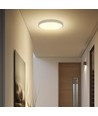 36W LED-plafond med sensor Samsung-chip - 4000K, rund, vit ram, IP44