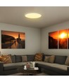 36W LED-plafond med sensor Samsung-chip - 4000K, rund, vit ram, IP44