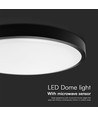 18W Dome Lampa - Sensor, Samsung Chip, 4000K, Rund, Svart Ram, IP44.