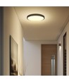 24W kupollampa - LED, Sensor, Samsung-chip, 4000K, Rund, Svart Ram, IP44.