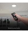 V-Tac 18W LED sensorlampa - Samsung Chip, 29,5 x 29,5cm, svart kant, IP44, fjärrkontroll, inbyggd sensor, inkl. ljuskälla