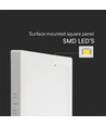 18W kvadratisk LED-taklampa - 1800lm, 3000K, varmvit, backlit panel