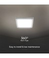 18W kvadratisk LED-taklampa - 1800lm, 3000K, varmvit, backlit panel