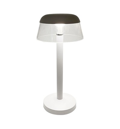 3W uppladdningsbar LED bordslampa - Ø13cm, 3-stegs dimbar, CCT, vit, inkl. USB-kabel