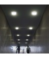 18W kvadratisk LED takpanel - 4000K, vit kant, 21,4 x 21,4 cm, bakbelyst taklampa