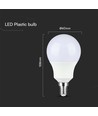 E14 8,5W LED lampa - A60, Samsung LED chip, 806lm, ersätter 60W