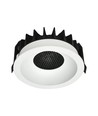 12W Honey Comb Downlight - 3-i-1, Vit Ring + Svart, Varmtonad.