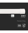 120cm 40W Prismatic LED armatur - 120lm/W, 3-i-1 CCT, IP20 inomhus