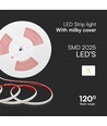 286 LED Stripeljus 12,5W/m - 3000K, 5m/rulle, 220V, IP65