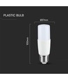 T37 plastlampa 7,5W E27 - Samsung-chip, 4000K