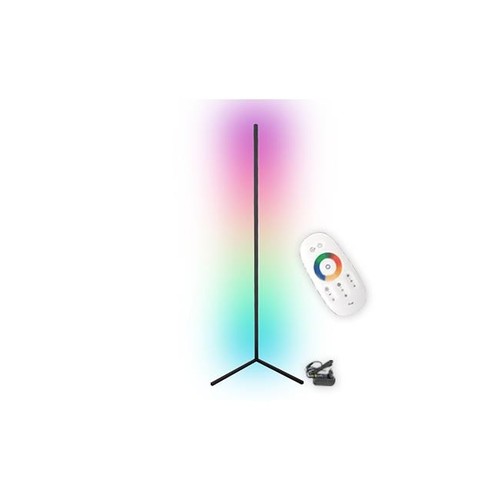 20 Watt hörnlampa i RGB med fjärrkontroll - Svart, 140cm hög, styrs med medföljande fjärrkontrollen