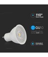 6W GU10 Spotlight - Plast, 4000K, 110d, dimbar