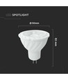 6W MR16 - Plast Spotlights, 4000K, 38D