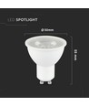 GU10 7,5W - Plast Spotlight, 4000K, 110D