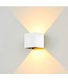6W CUBIC vägglampa - IP65, vit, fyrkantig, upp/ner, justerbar, inomhus/utomhus, inkl. ljuskälla