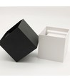 6W CUBIC vägglampa - IP65, vit, fyrkantig, upp/ner, justerbar, inomhus/utomhus, inkl. ljuskälla