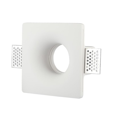 GU10 gips GU10 inbyggnad - Downlight, spot, kvadratisk, vit